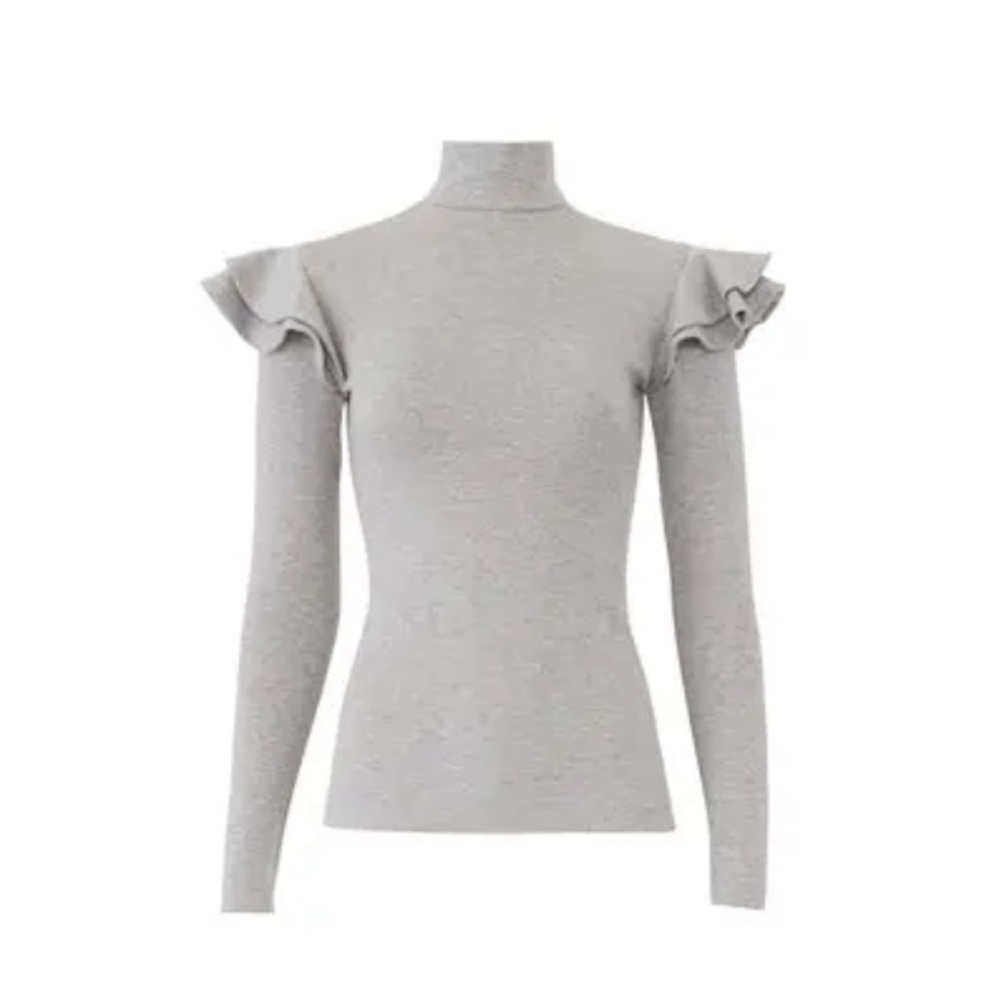 HUNTER BELL Gray Mason Knit Top